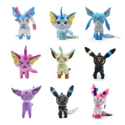 Pokémon Eevee-evolutions gosedjur. Mjuka samlarplysch.