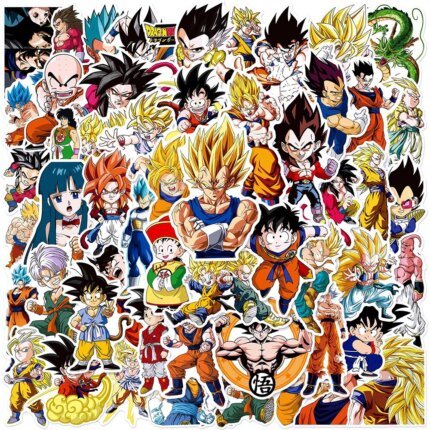 Dragon Ball-klistermärken (10/30/50 st). Anime stickers för mobil och laptop.