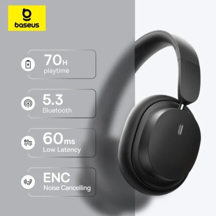 Baseus trådlösa hörlurar med Bluetooth 5.3 och HiFi-ljud