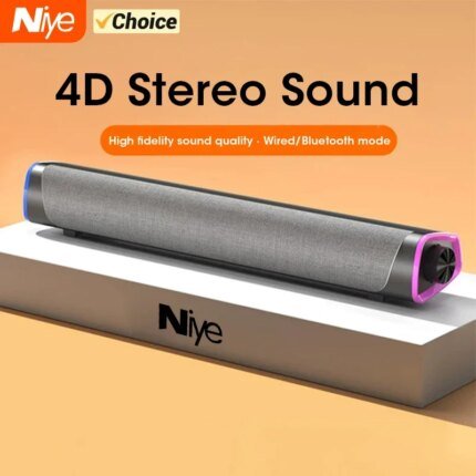 4D datorhögtalare soundbar med stereo och subwoofer