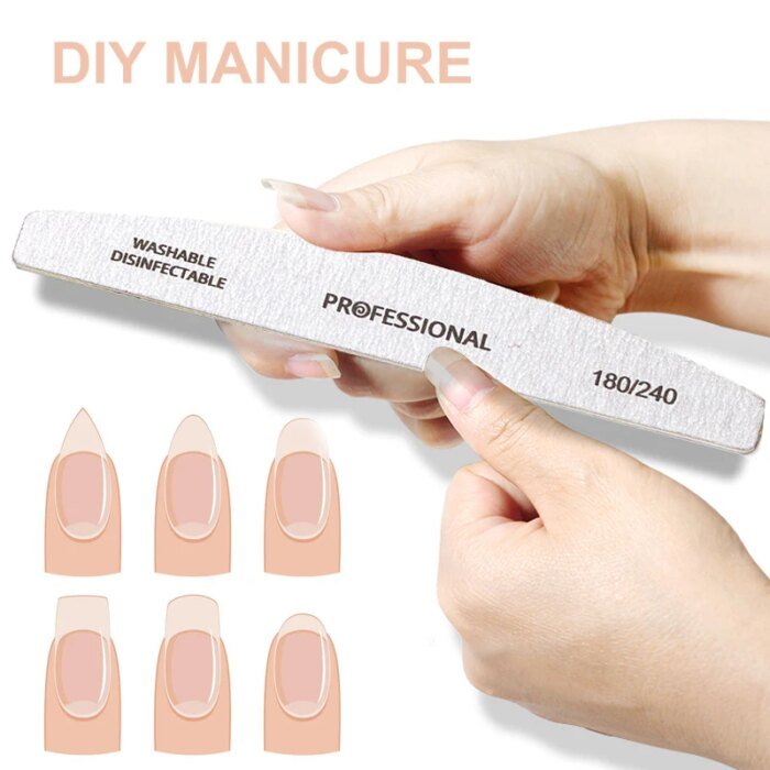 10-pack trä nagelfilar – professionella, dubbelsidiga - Bild 4