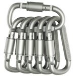 4–6-pack karbinhake-set – aluminium, för nycklar, camping och EDC - Bild 2