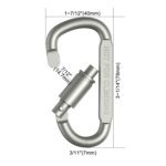 4–6-pack karbinhake-set – aluminium, för nycklar, camping och EDC - Bild 3