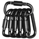 4–6-pack karbinhake-set – aluminium, för nycklar, camping och EDC