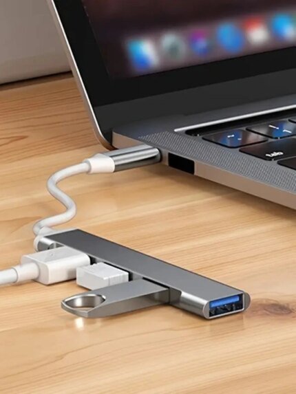 4-portars USB-C-hubb – OTG-adapter med flera USB-portar