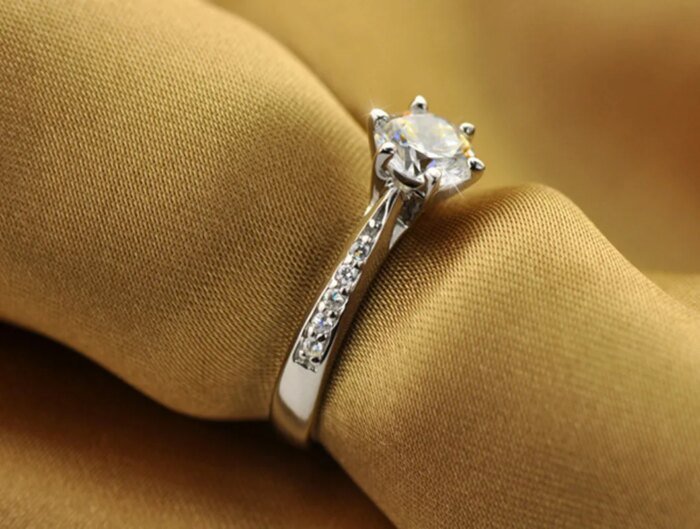 Lyxig 925 sterling silver klassisk ring för kvinnor - Bild 2