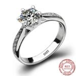 Lyxig 925 sterling silver klassisk ring för kvinnor