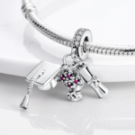 Rosa Fjäril och Lysande Eldfluga Silverberlock 925 - Bild 3