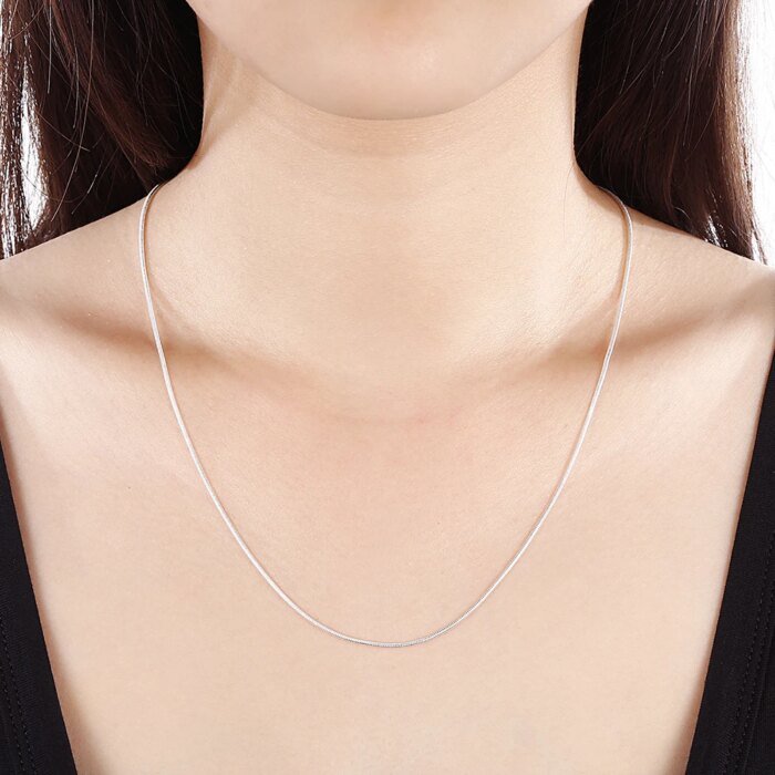10-pack grossistparti med 925 sterling silver ormkedjehalsband - Bild 3