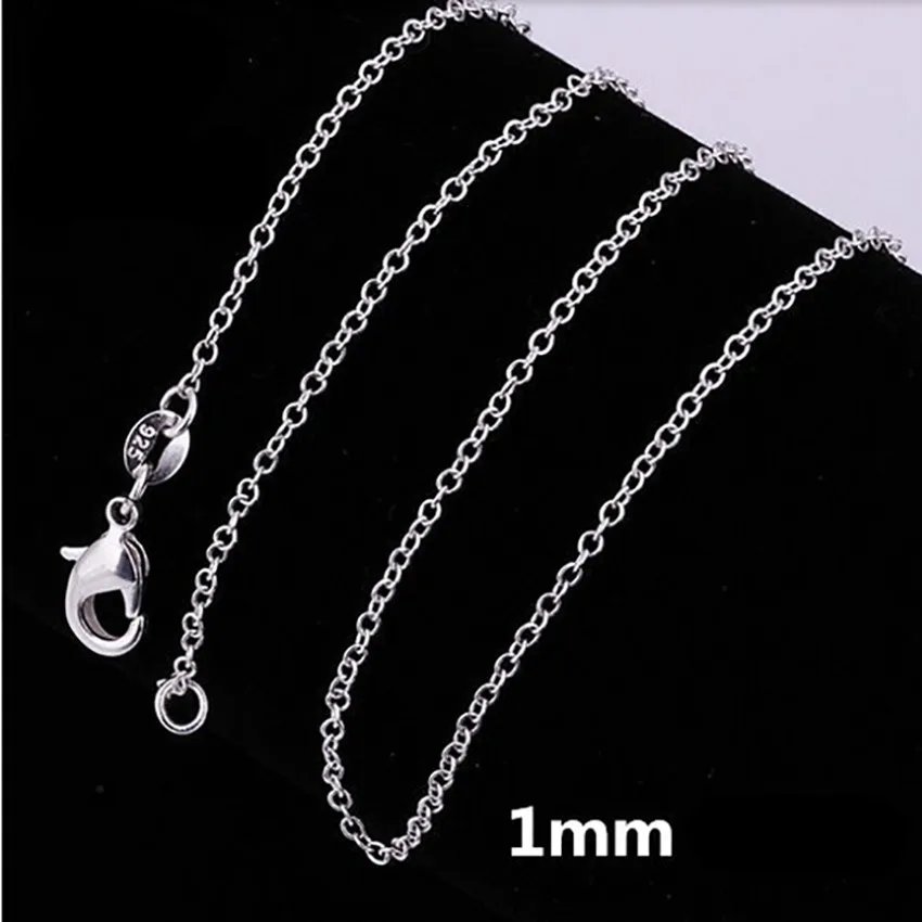 10-pack grossistparti med 925 sterling silver ormkedjehalsband