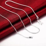 10-pack grossistparti med 925 sterling silver ormkedjehalsband - Bild 2