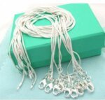 10-pack grossistparti med 925 sterling silver ormkedjehalsband