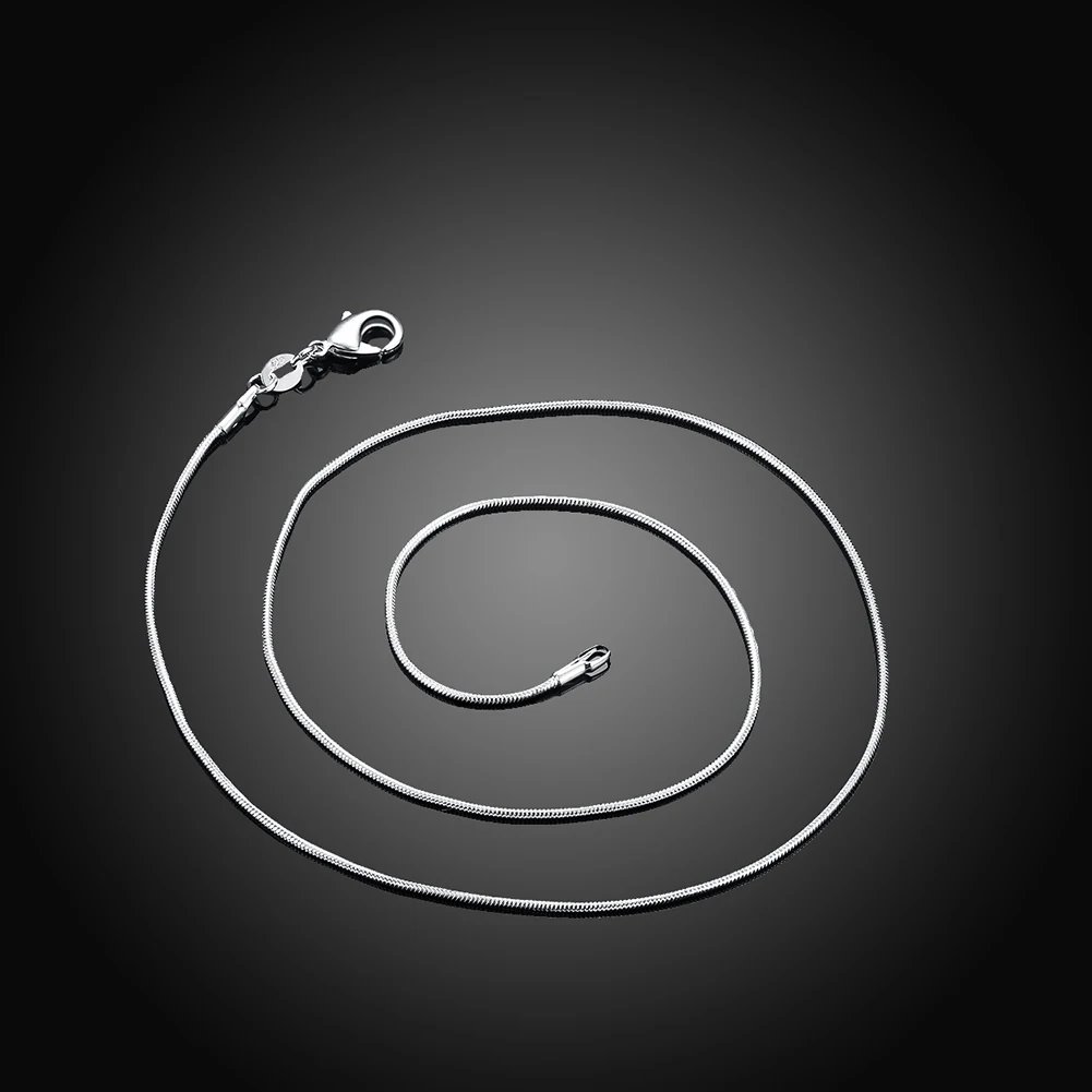 10-pack grossistparti med 925 sterling silver ormkedjehalsband