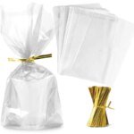 30/50/100 st transparenta cellofanpresentpåsar