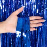 Metallisk tinsel-fransgardin (folie) – festbakgrund - Bild 6