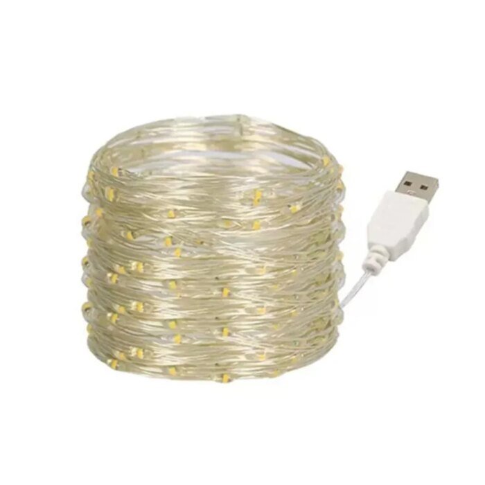 10 m / 30 m vattentät USB LED-ljusslinga i koppartråd - Bild 5
