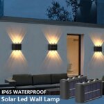 Solcellsdriven vägglampa för utomhusbruk