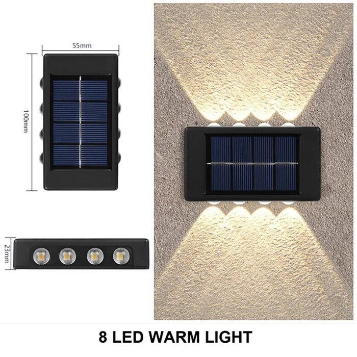 Solcellsdriven vägglampa för utomhusbruk - Bild 5