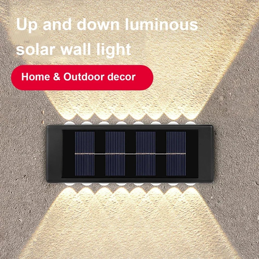 Solcellsdriven vägglampa för utomhusbruk Solcellsdriven vägglampa för utomhusbruk