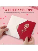 3D Pop-Up Grattiskort med rosor - Bild 4