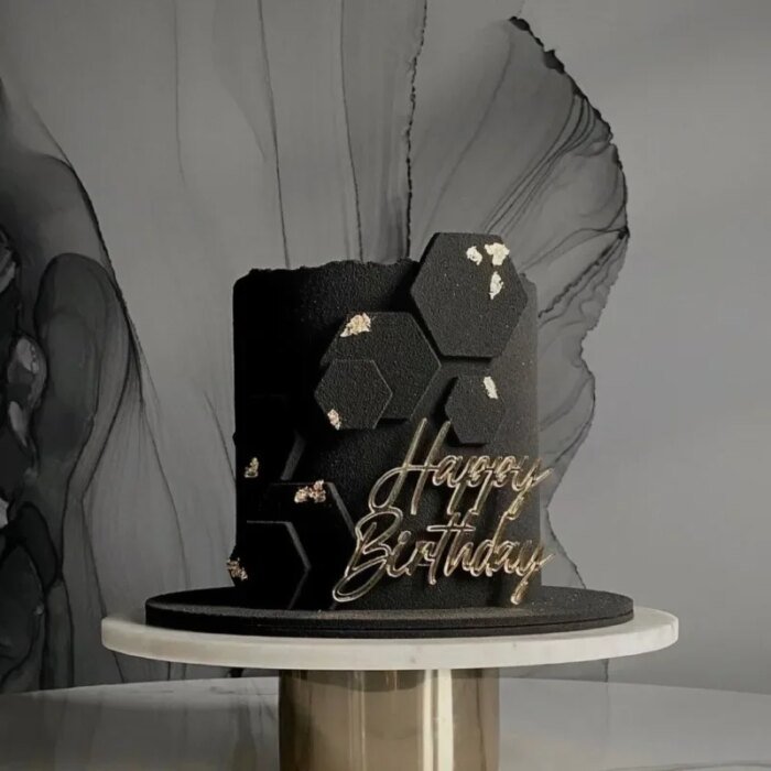 Ins Guld Happy Birthday Tårtdekoration - Bild 5