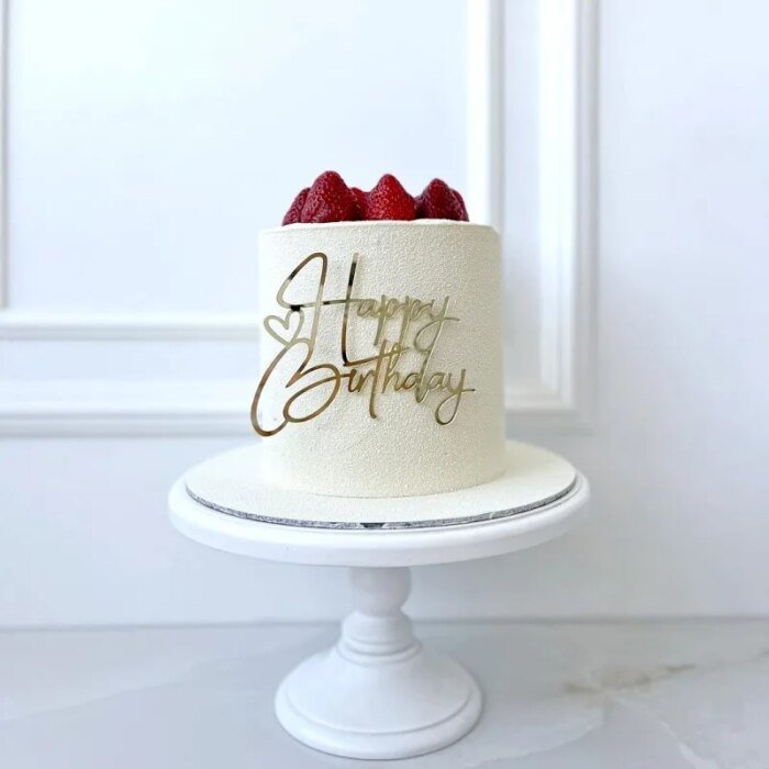 Ins Guld Happy Birthday Tårtdekoration - Bild 2