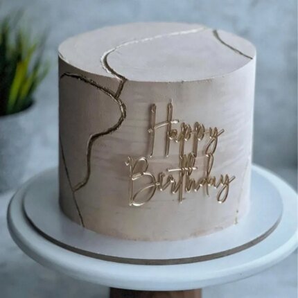 Ins Guld Happy Birthday Tårtdekoration