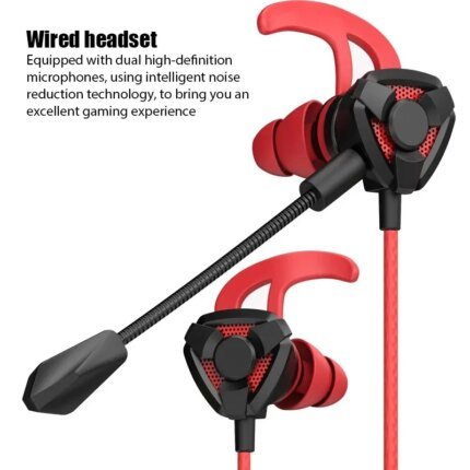 Gaminghörlurar med Mikrofon – Trådbundna In-Ear Hörlurar för Gaming