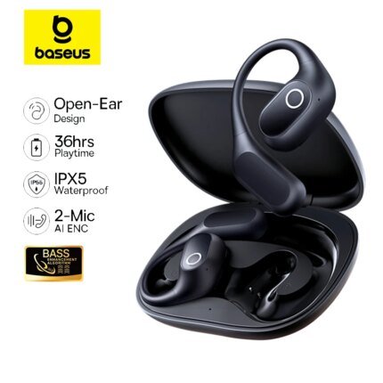 Baseus Eli 2i Fit Open-Ear Earphones – True Wireless Bluetooth 6.0 Sport Ear Hooks