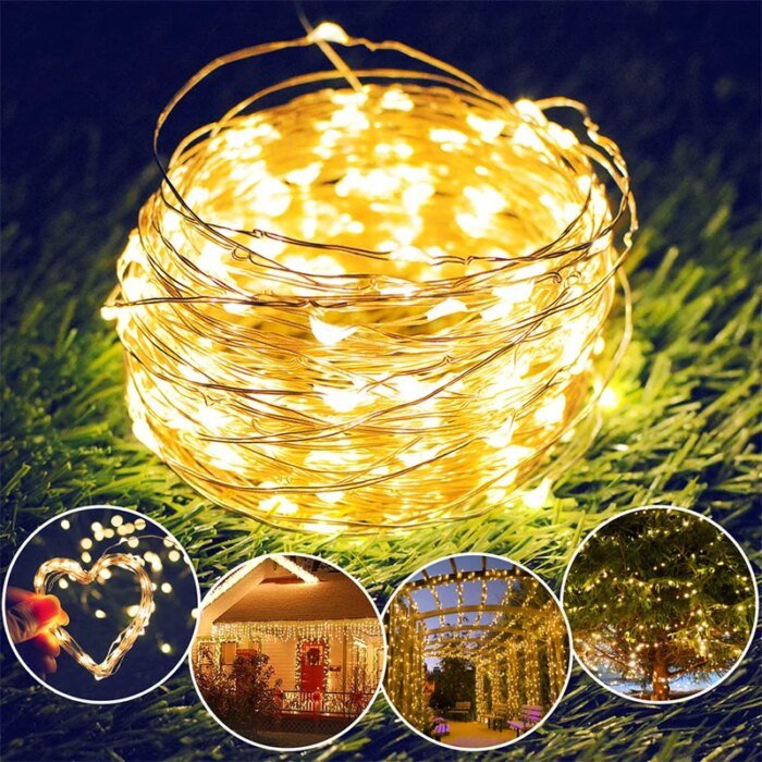 20m LED-ljusslinga med koppartråd (200 LED) - Bild 2