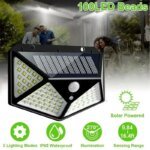 1/2/4/6-pack Solcellslampa med 100 LED & rörelsesensor