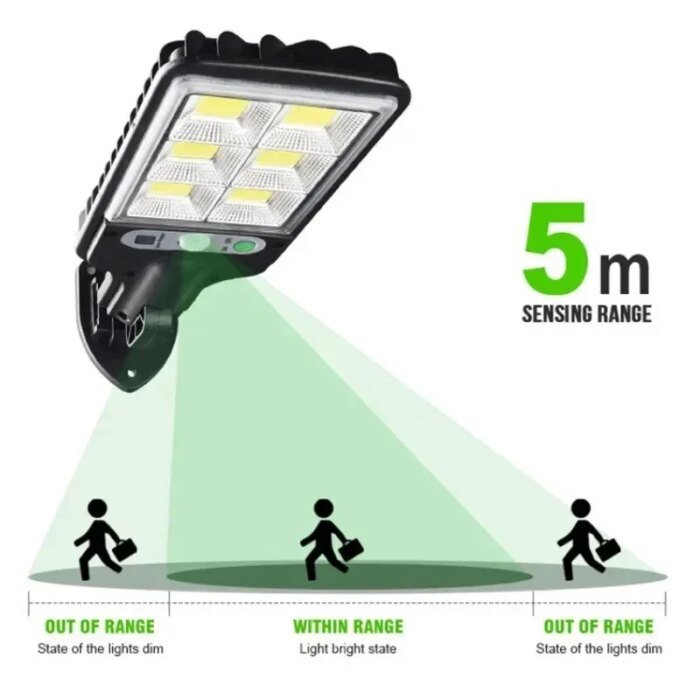 Kraftfull solcellslampa utomhus med LED & rörelsesensor - Bild 3