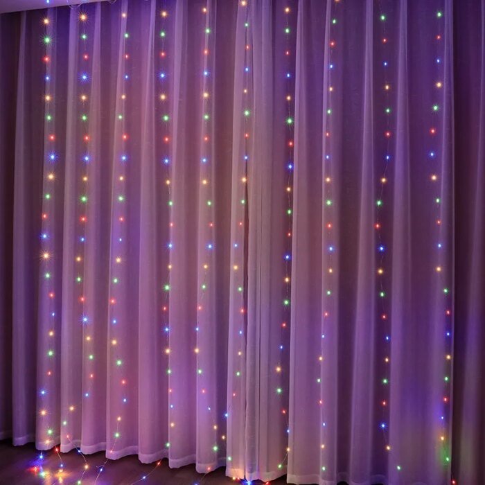 LED-ljusgardin med fjärrkontroll (3/4/6m) och USB – Magisk ljusslinga - Bild 3