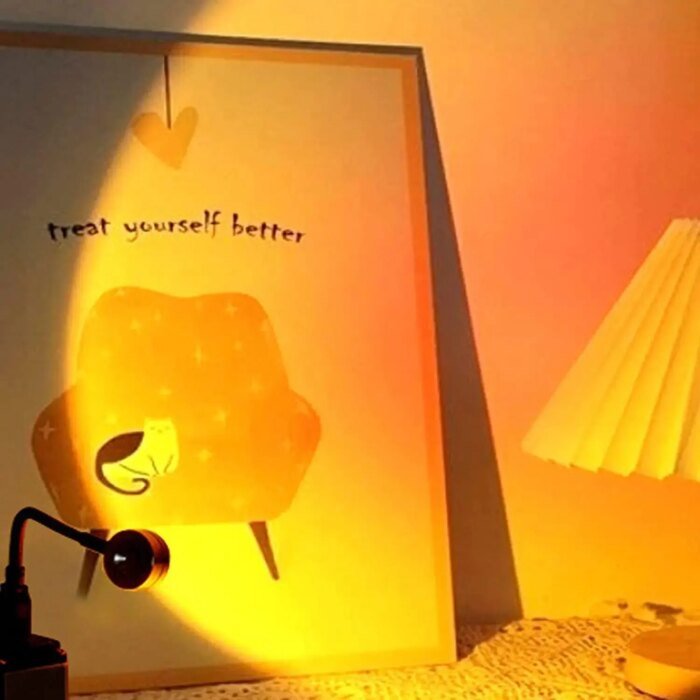 USB Sunset Lamp – Projektorlampa för solnedgångs- & stämningsbelysning - Bild 3