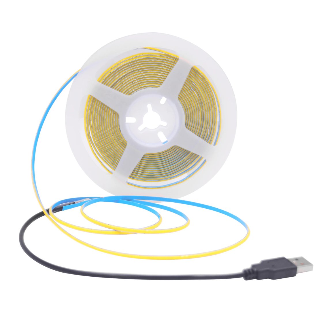 Ultrasmal COB LED-strip (USB, 5V) – Flexibel ljusslinga (3/5/8mm) med sömlöst ljus