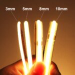 Ultrasmal COB LED-strip (12V / 24V) – Dimbar och flexibel ljusslinga (3mm / 5mm)