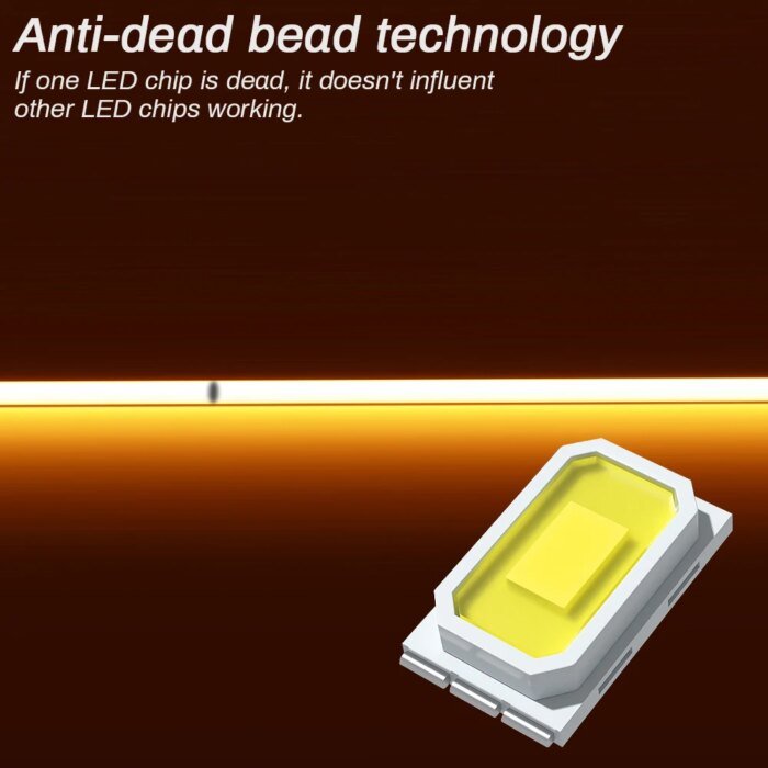 Ultrasmal COB LED-strip (12V / 24V) – Dimbar och flexibel ljusslinga (3mm / 5mm) - Bild 3