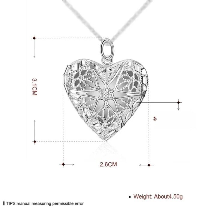 925 sterlingsilver halsband med fotoram-hänge - Bild 4