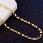 Modehalsband i 18K guld – 2 mm sidokedja - Bild 3