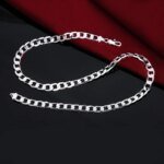 Bästsäljande 925 sterlingsilver halsband – 6 mm Cuban link kedja - Bild 2