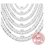 Herrhalsband i 925 sterlingsilver – face chain-kedja - Bild 4