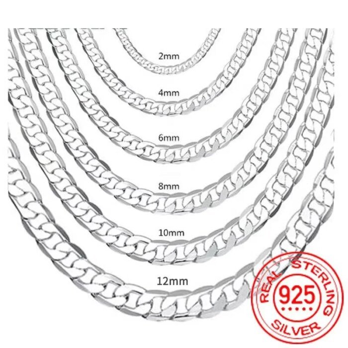 Herrhalsband i 925 sterlingsilver – face chain-kedja - Bild 4