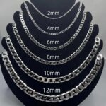 Herrhalsband i 925 sterlingsilver – face chain-kedja