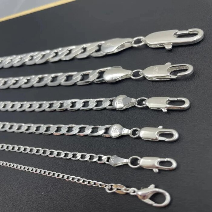 Herrhalsband i 925 sterlingsilver – face chain-kedja - Bild 3