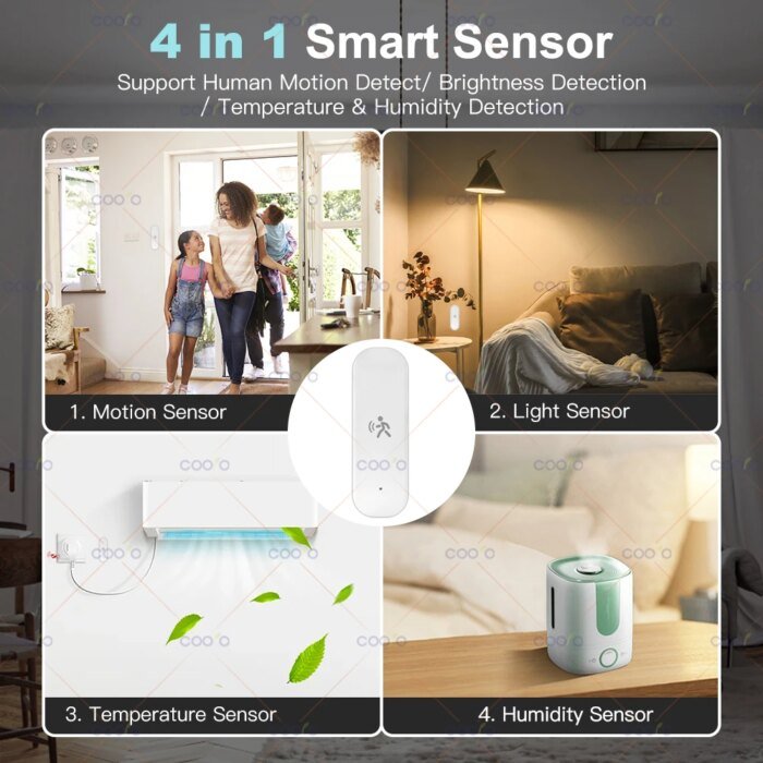 Zigbee 10G mmWave radar rörelsesensor – människodetektor med ljusstyrka - Bild 2
