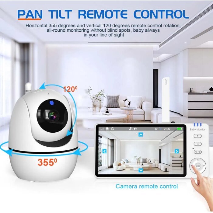 5-tums videobabymonitor med kamera - Bild 2