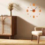 Kreativ ramlös DIY väggklocka – väggdekal - Bild 3