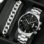 Lyxig Quartz-Herrklocka med Datumvisning – Elegant Businessklocka
