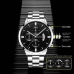 Lyxig Quartz-Herrklocka med Datumvisning – Elegant Businessklocka - Bild 2