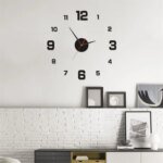 3D Kreativ Ramlös Väggklocka – Stor DIY-Klocka med Väggdekaler - Bild 2